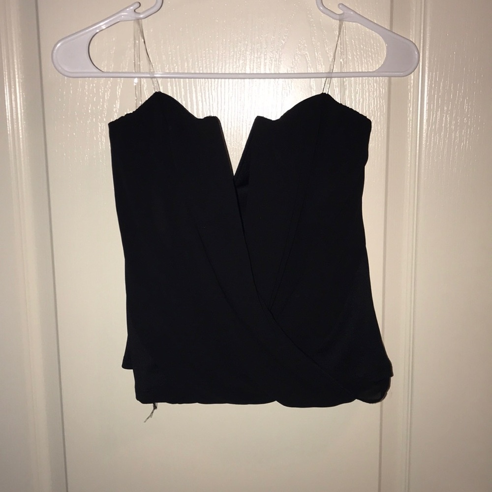 Black Strapless Top